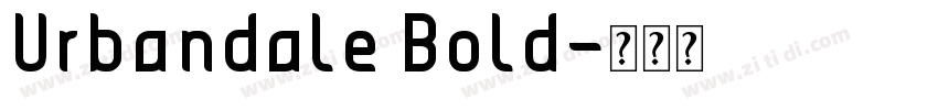 Urbandale Bold字体转换